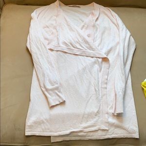 Loft blush wrap cardigan